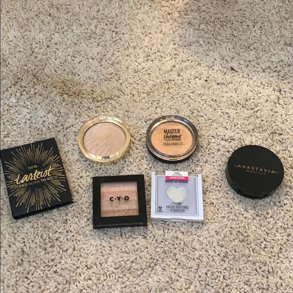 Tarte, Milani, CYO Maybelline  Anastasia highlight